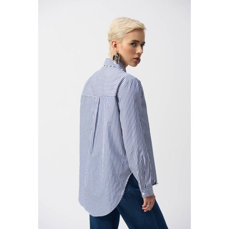 Joseph ribkoff - blouse - blauw - wit