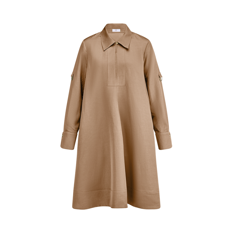 Riani - SATIN BLOUSE DRESS - oversized fit - Camel/beige