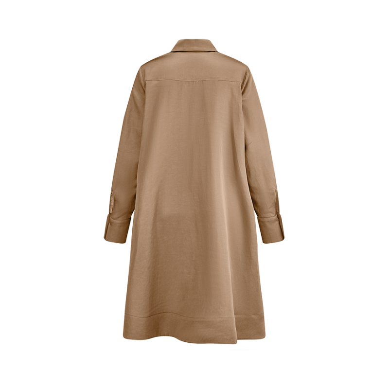Riani - SATIN BLOUSE DRESS - oversized fit - Camel/beige