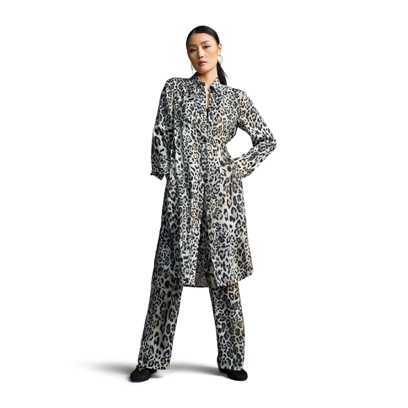 SHIRT DRESS WITH LEO PRINT - RIANI
