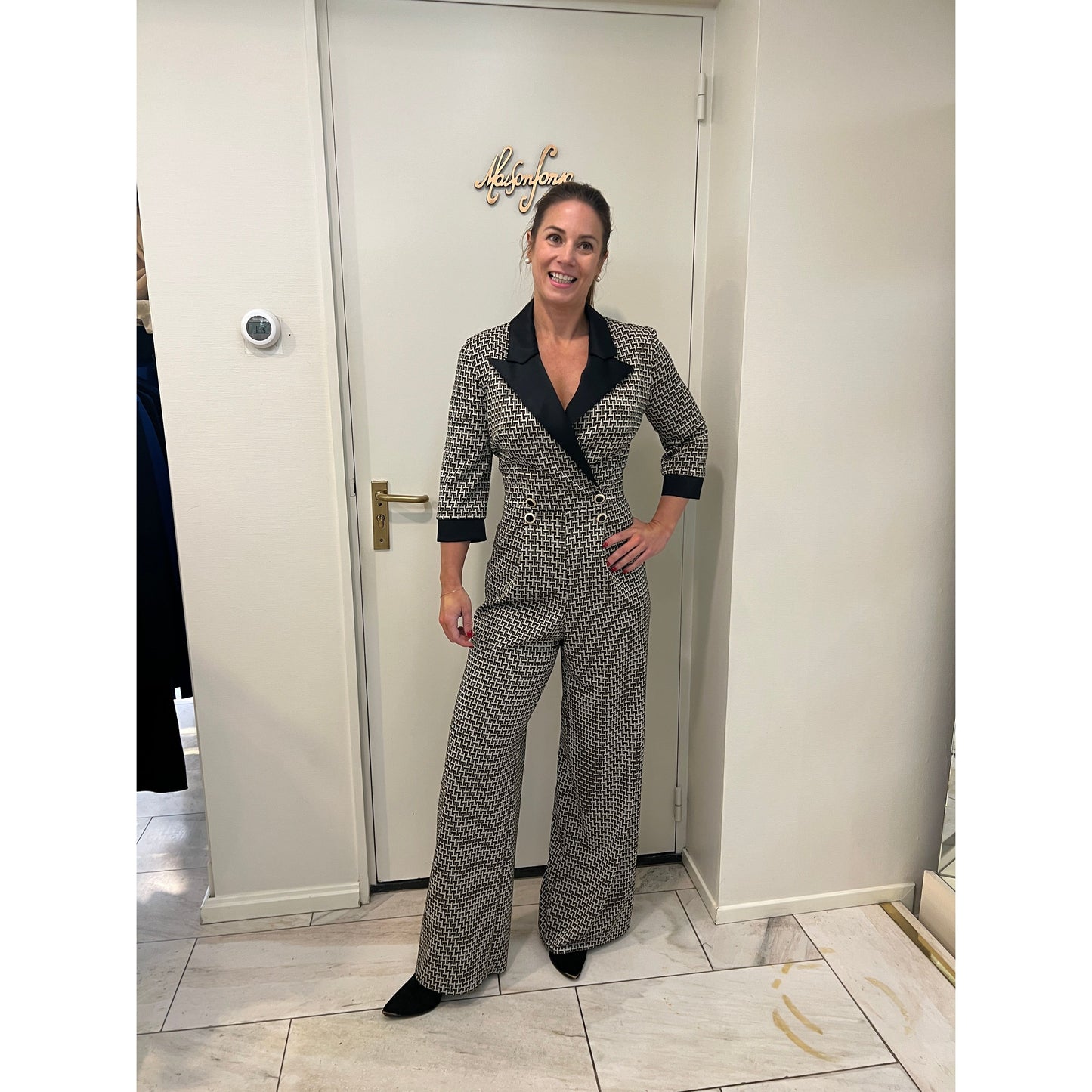 Raffaelli - Jumpsuit - Zwart - Beige