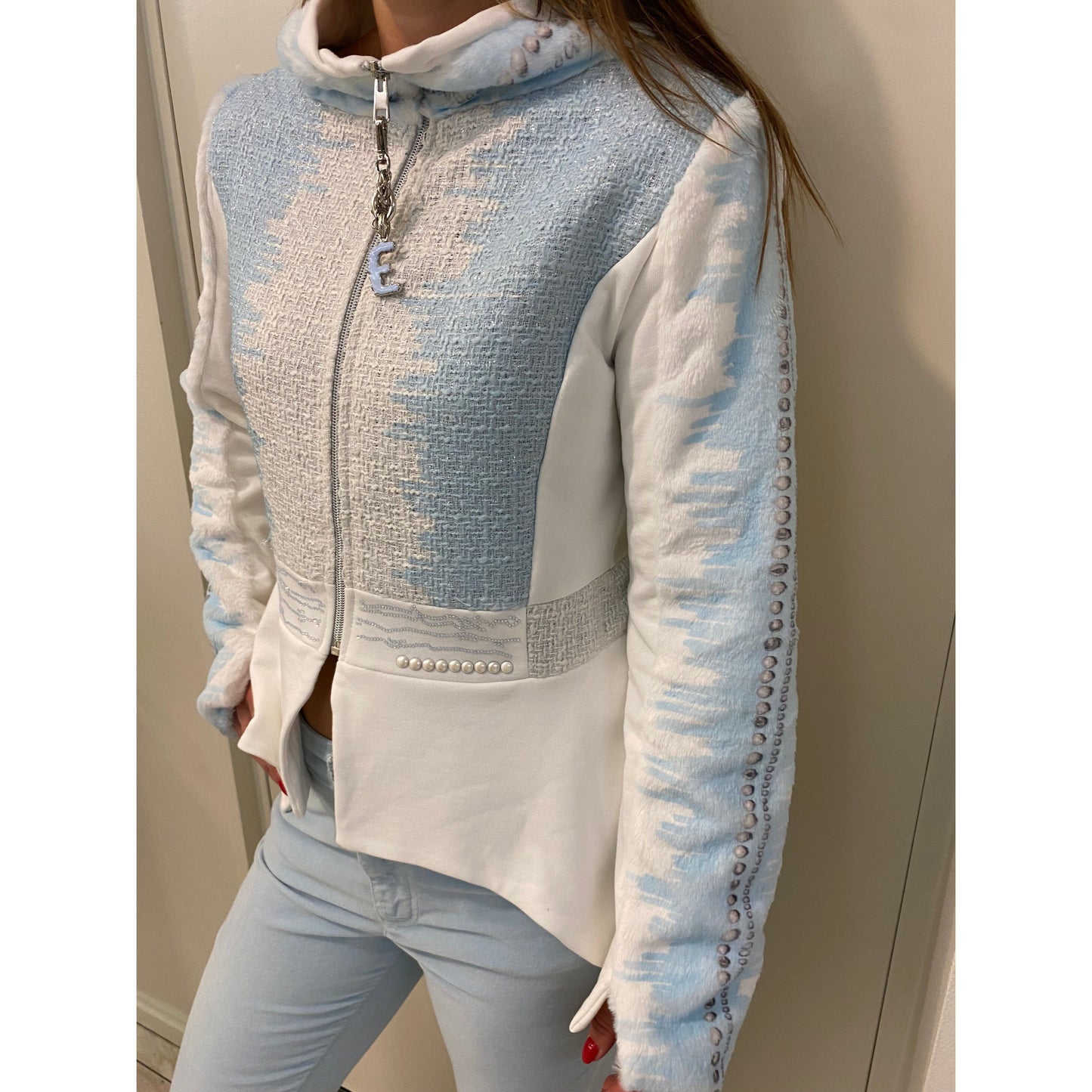 Elisa Cavaletti - jacket - wit met blauw