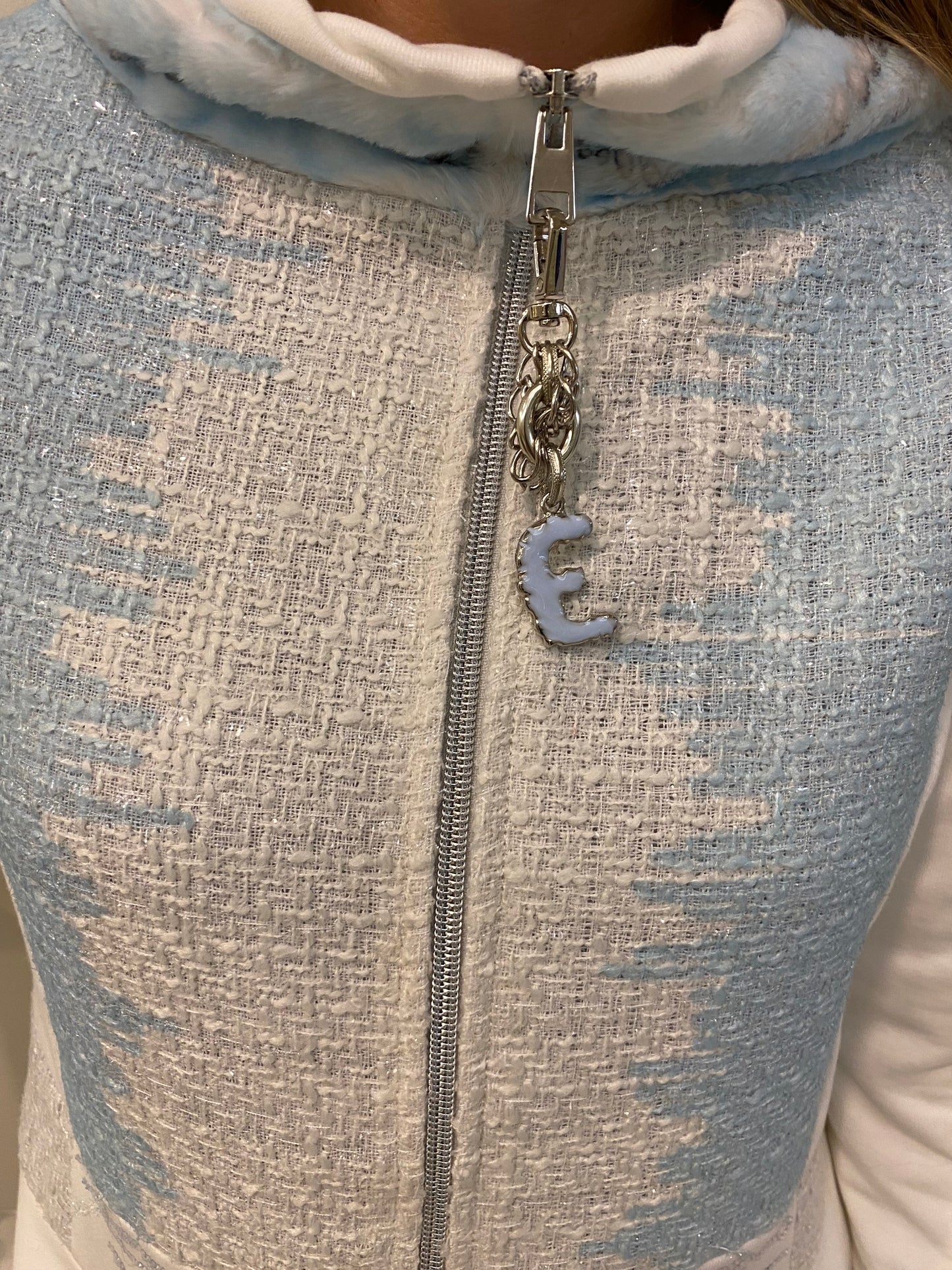 Elisa Cavaletti - jacket - wit met blauw