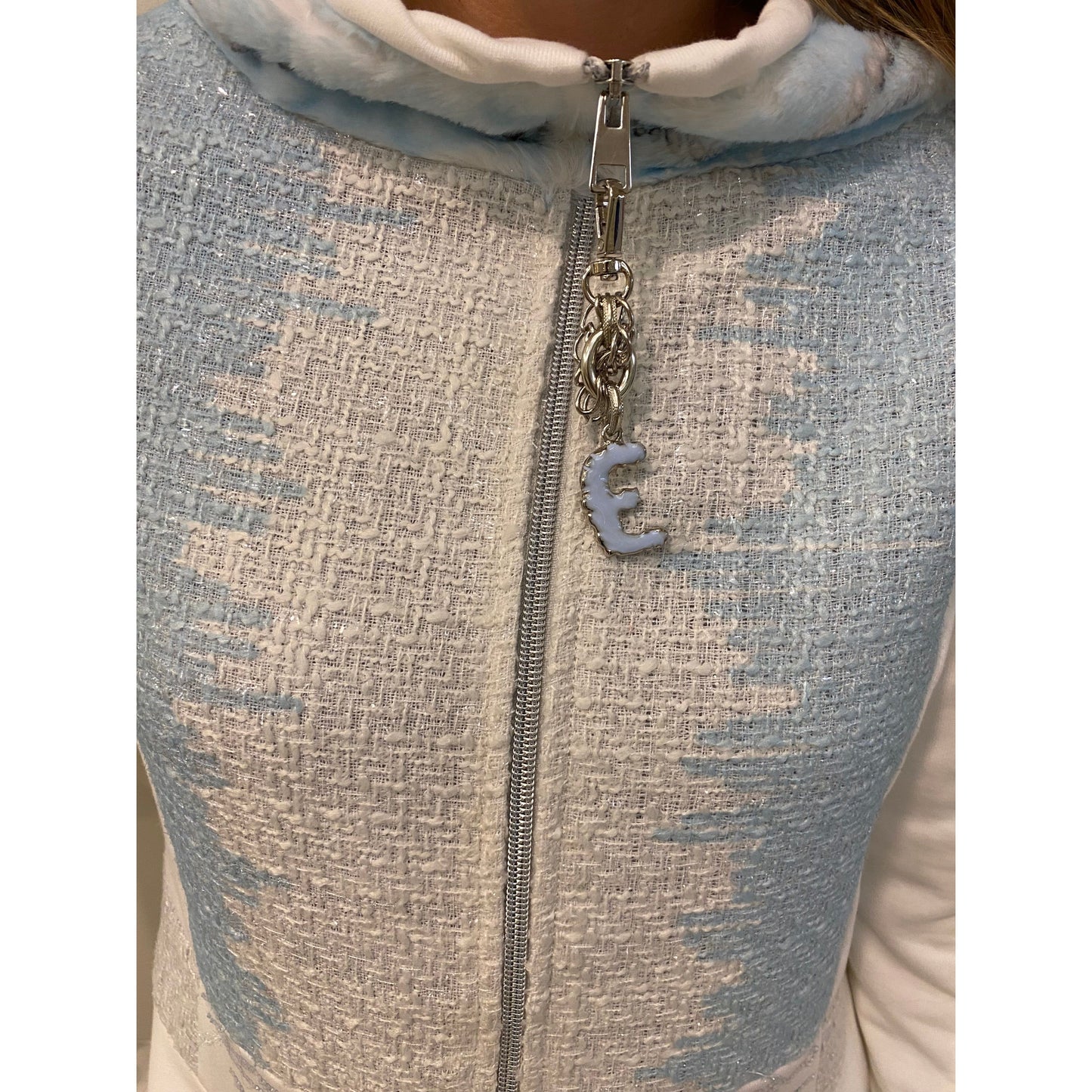 Elisa Cavaletti - jacket - wit met blauw