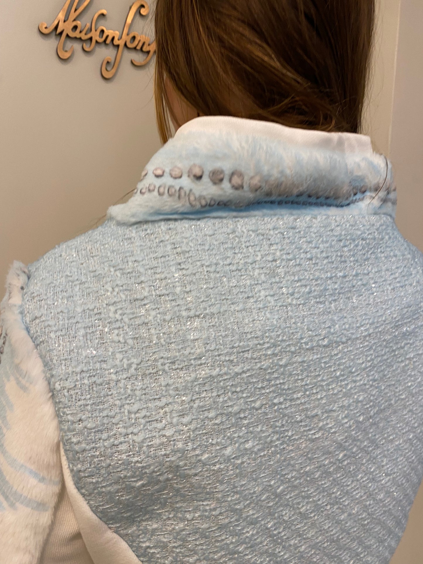 Elisa Cavaletti - jacket - wit met blauw