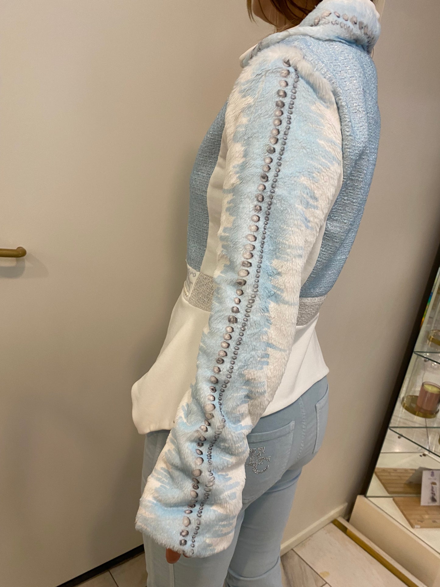Elisa Cavaletti - jacket - wit met blauw