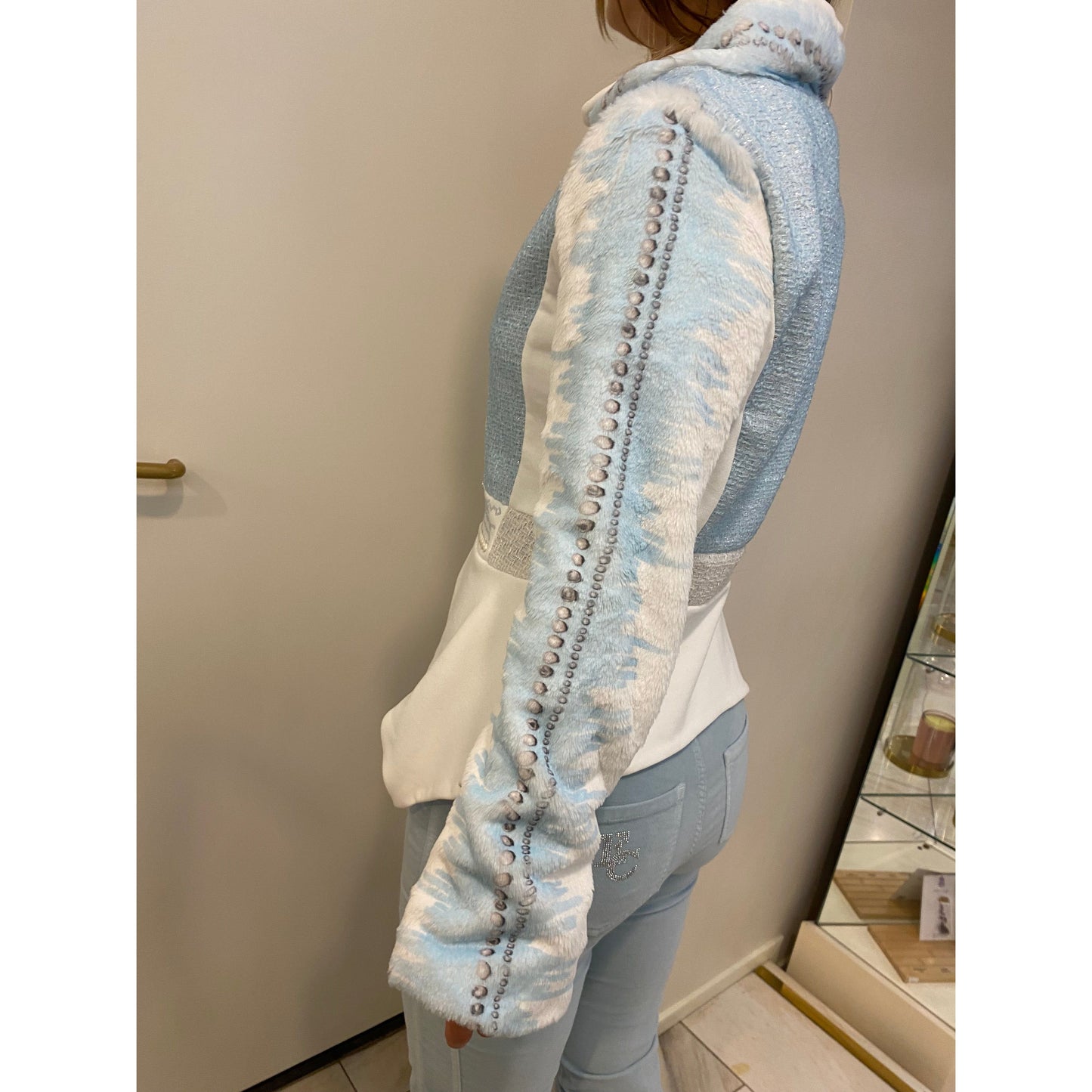 Elisa Cavaletti - jacket - wit met blauw