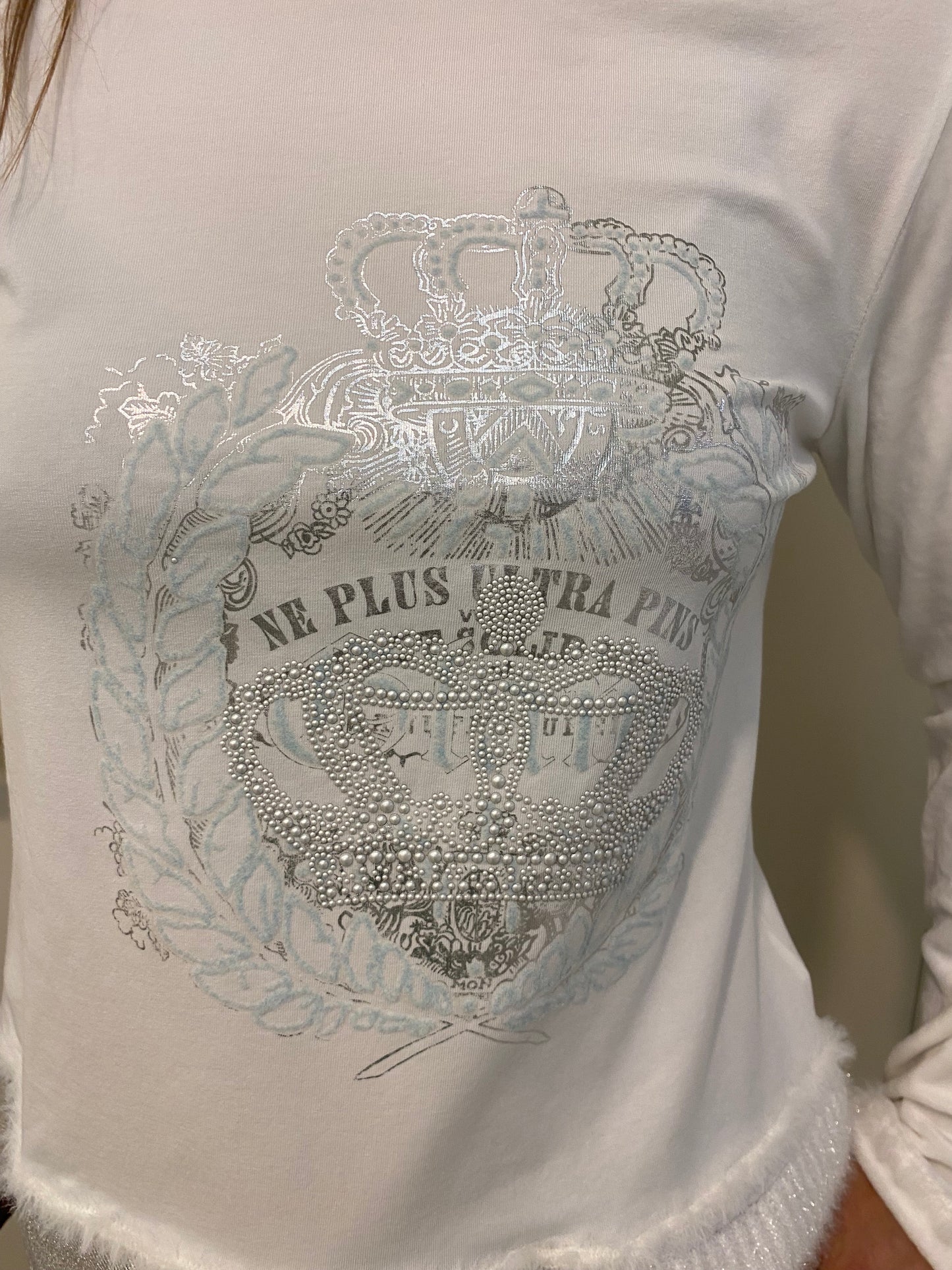 Elisa Cavaletti - trui - wit met zilver en blauw