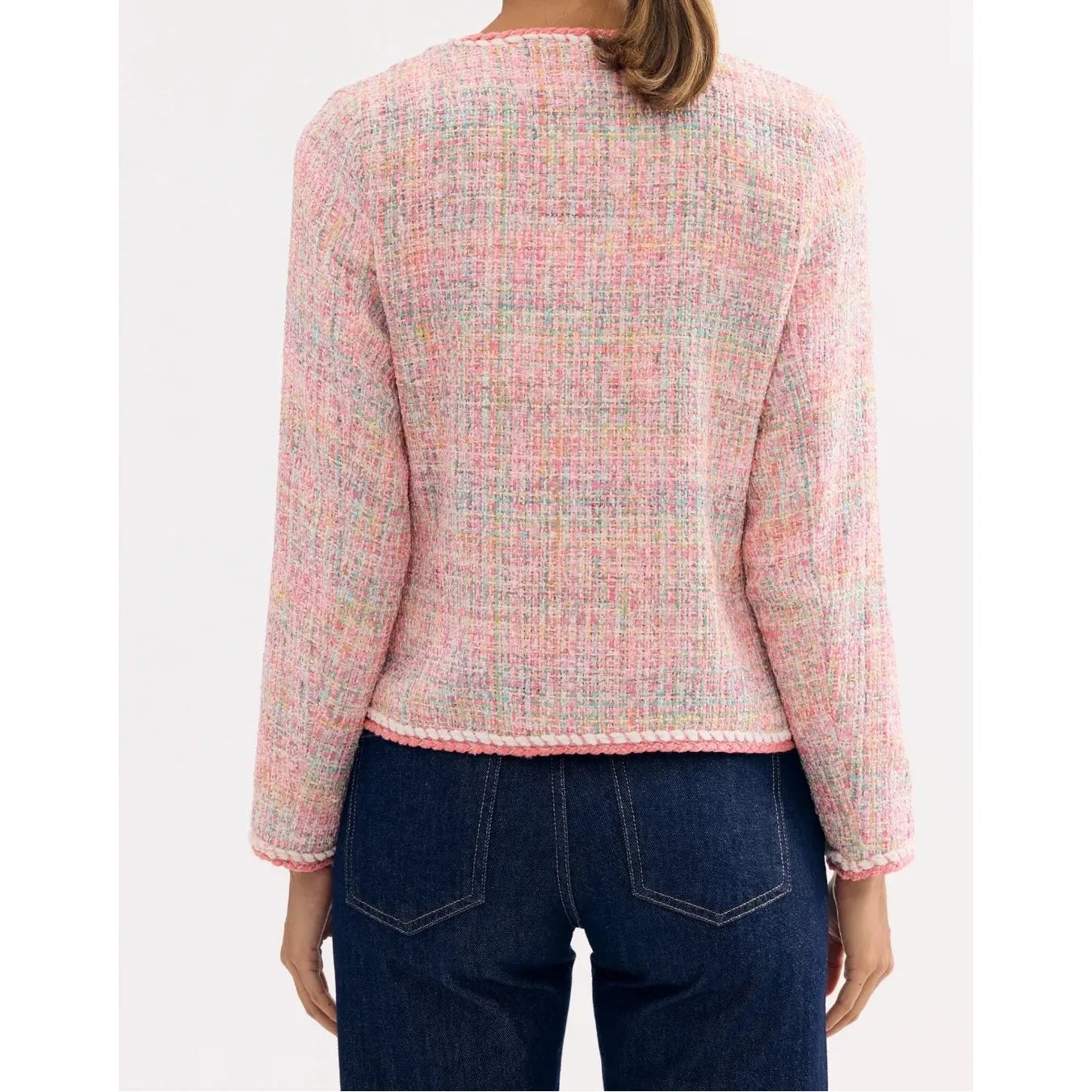Pastel pink tweed jacket | Leo & Ugo