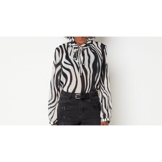 Blouse | zwart met wit| Joseph Ribkoff