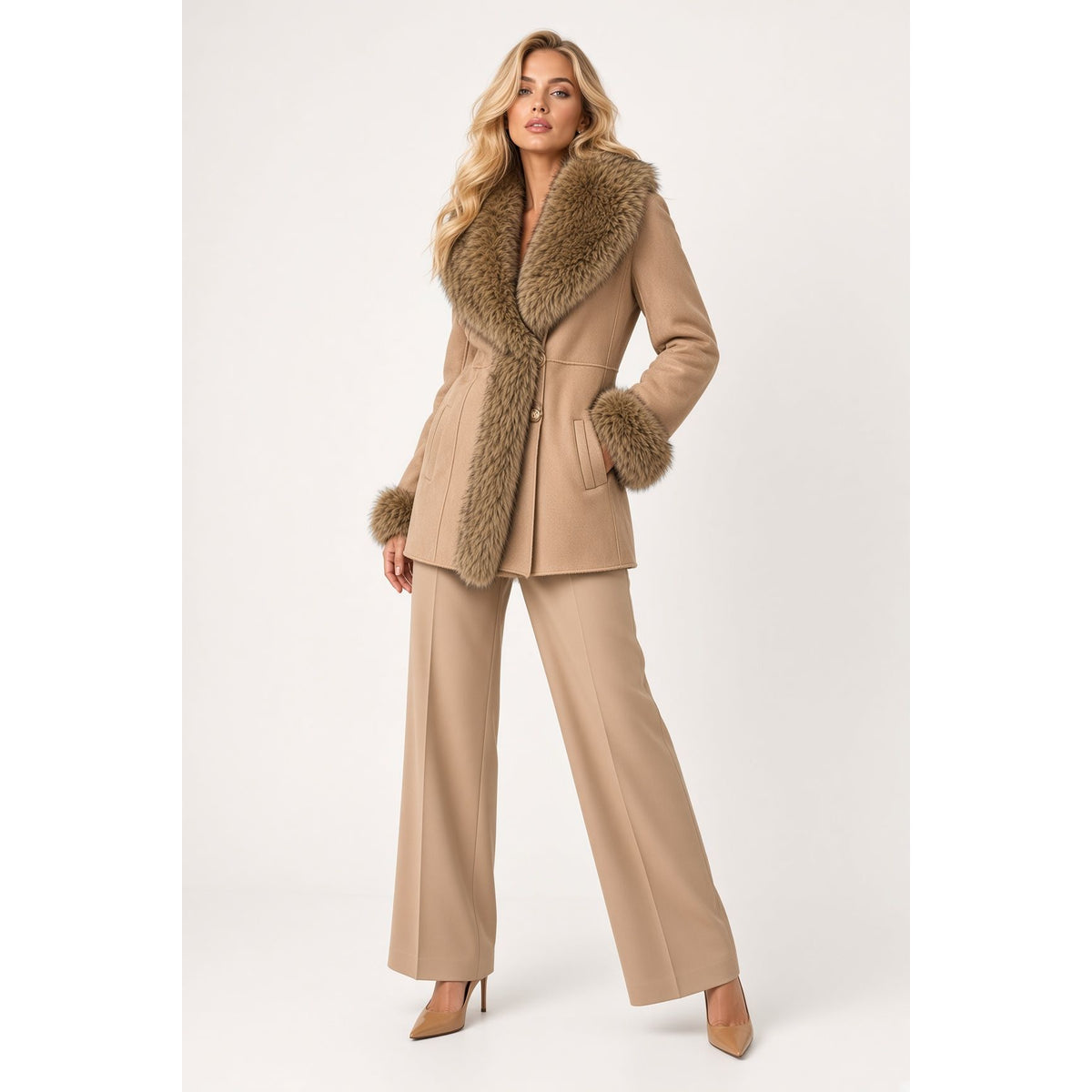 Jas | Bruin/beige |Pre Gio couture