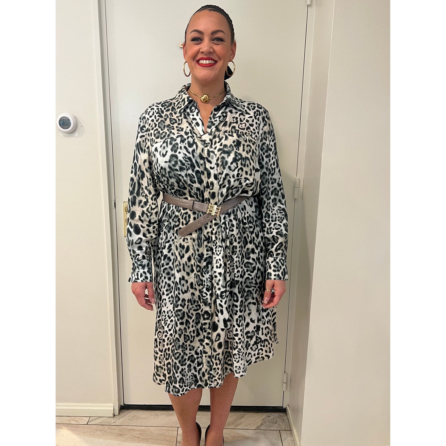 SHIRT DRESS WITH LEO PRINT - RIANI