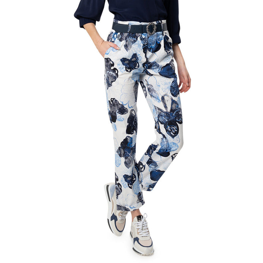 Caroline Biss - Broek - Blauw - Wit