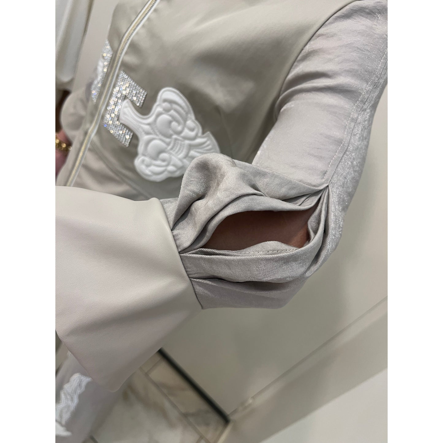 Elisa Cavaletti - jacket en top set - Wit - Beige