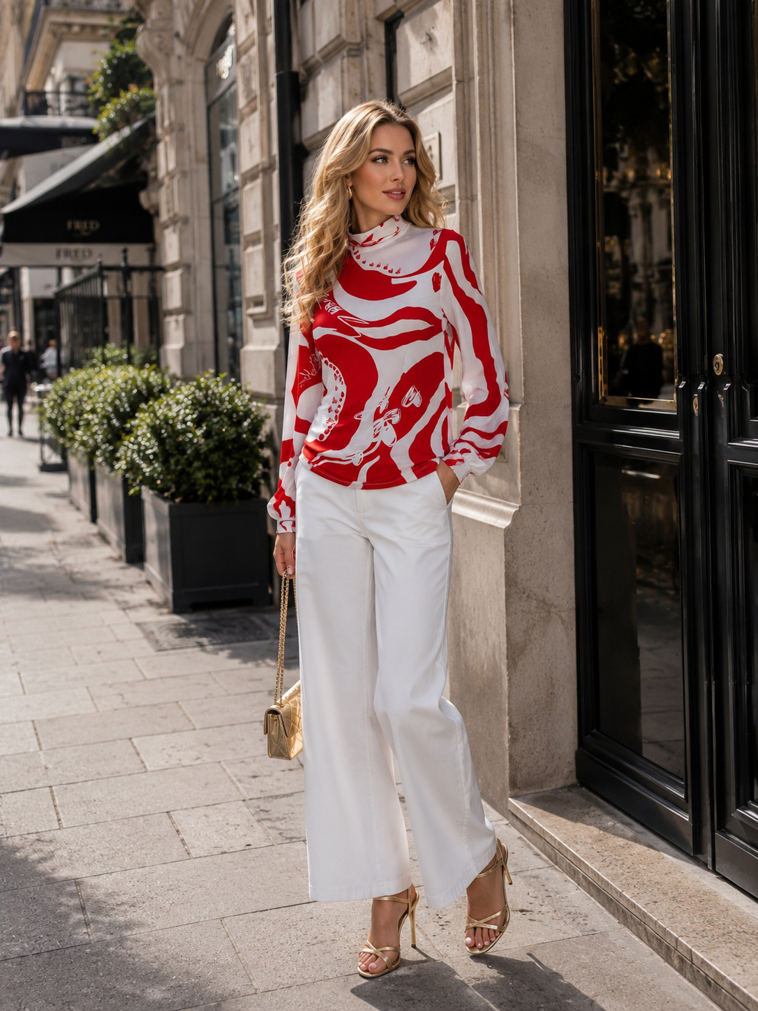 Longsleeve rood met wit  | Sportalm