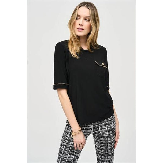 JOSEPH RIBKOFF- shirt - zwart