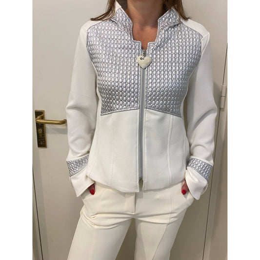 Elisa Cavaletti - jacket - wit  met zilver