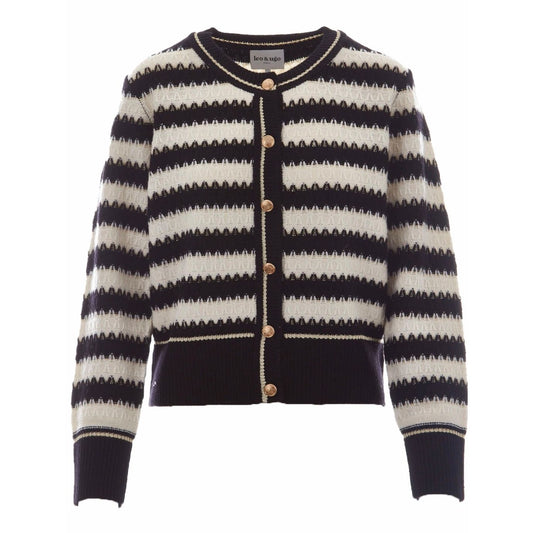 Leo & ugo - vest - zwart wit gestreept