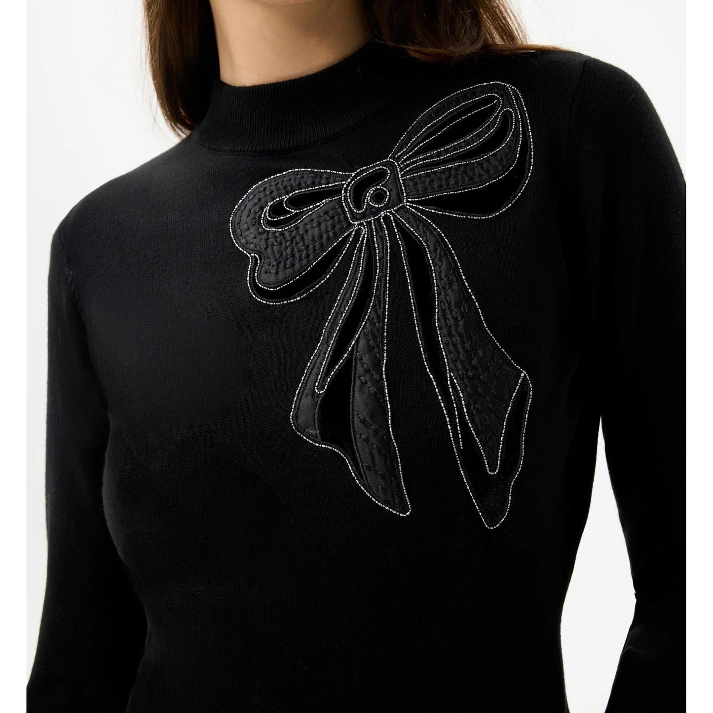 Leo & ugo - trui - zwart met strik