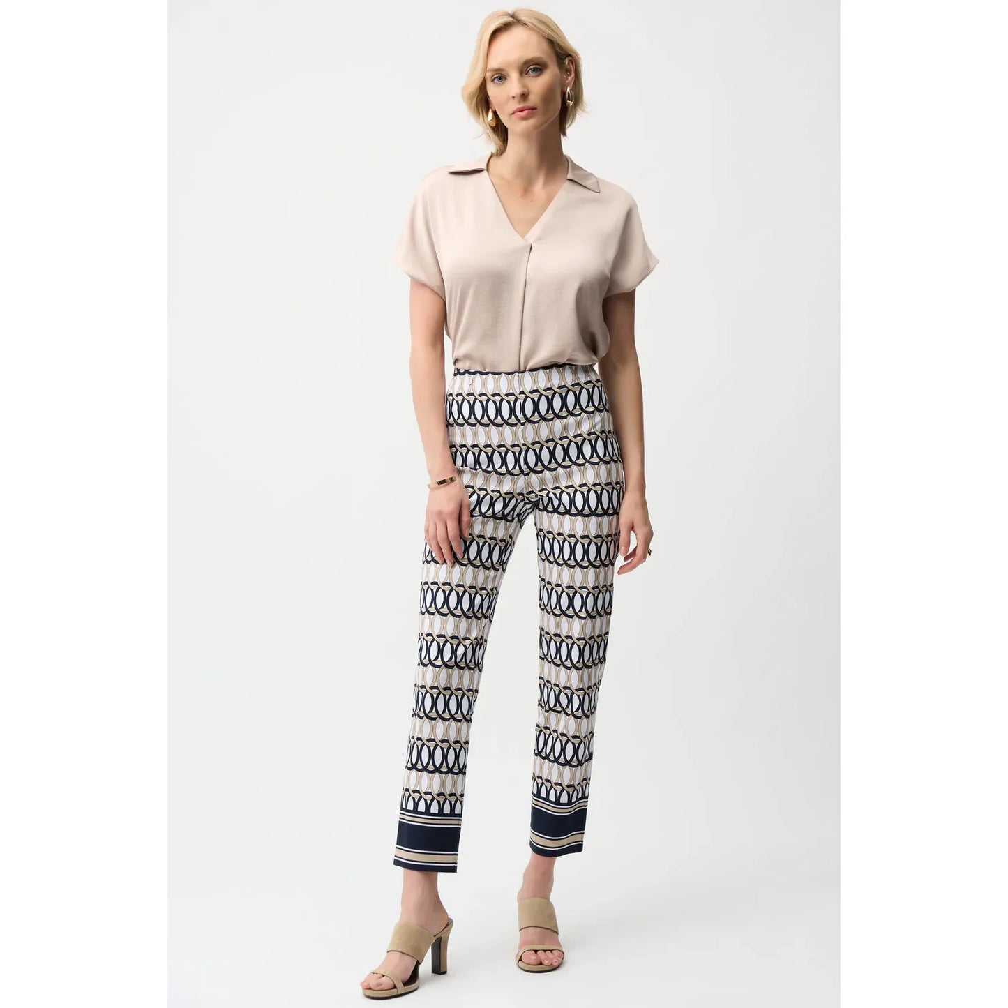 Broek beige met patroon | Joseph Ribkoff