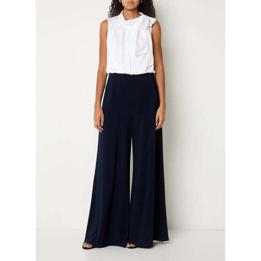 Jumpsuite | blauw met wit  | Joseph Ribkoff