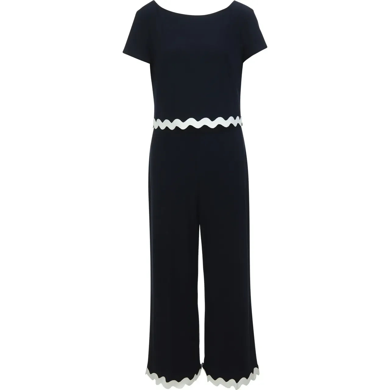Jumpsuit | zwart met wit | Joseph Ribkoff