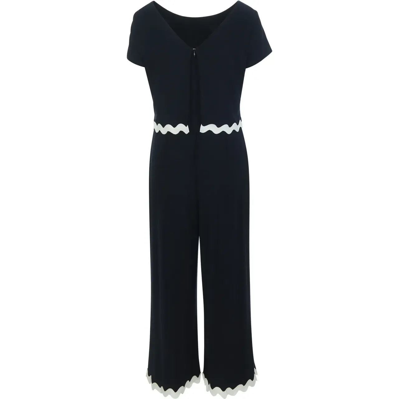 Jumpsuit | zwart met wit | Joseph Ribkoff