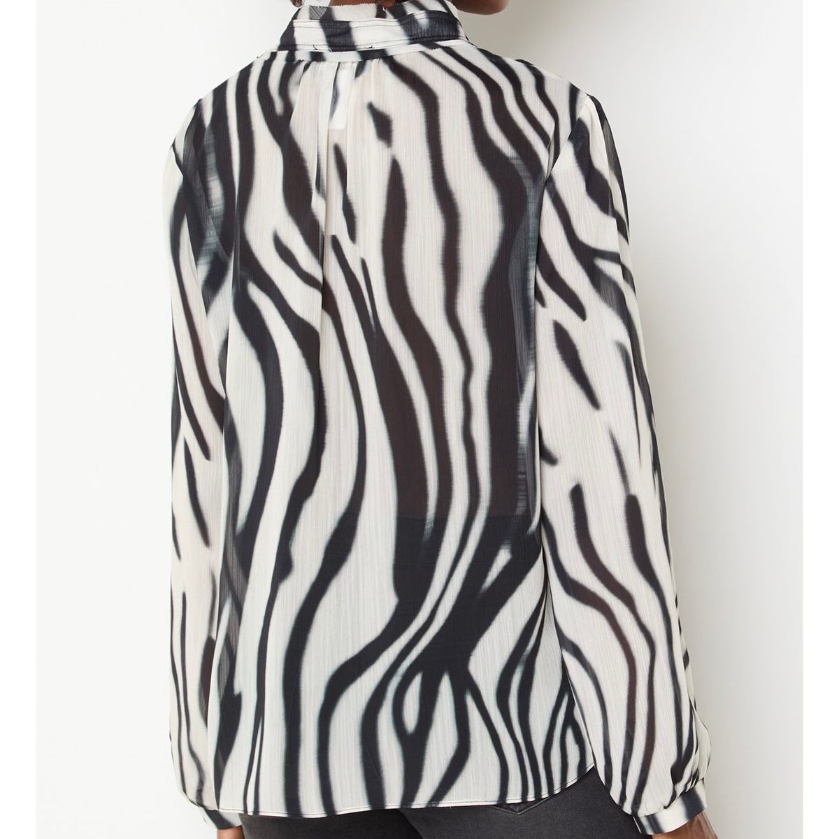 Blouse | zwart met wit| Joseph Ribkoff