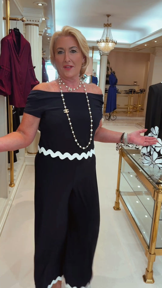 Jumpsuits | blauw met wit | Joseph Ribkoff
