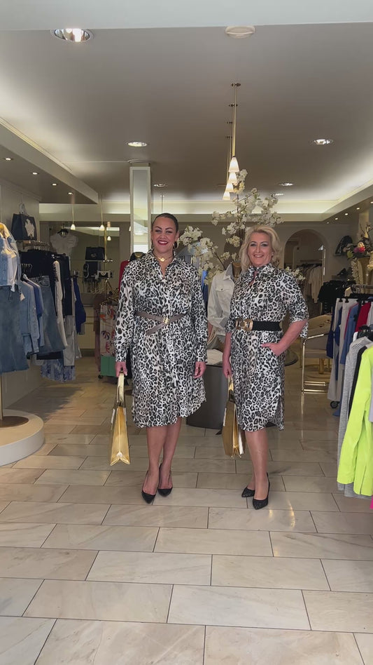 SHIRT DRESS WITH LEO PRINT - RIANI