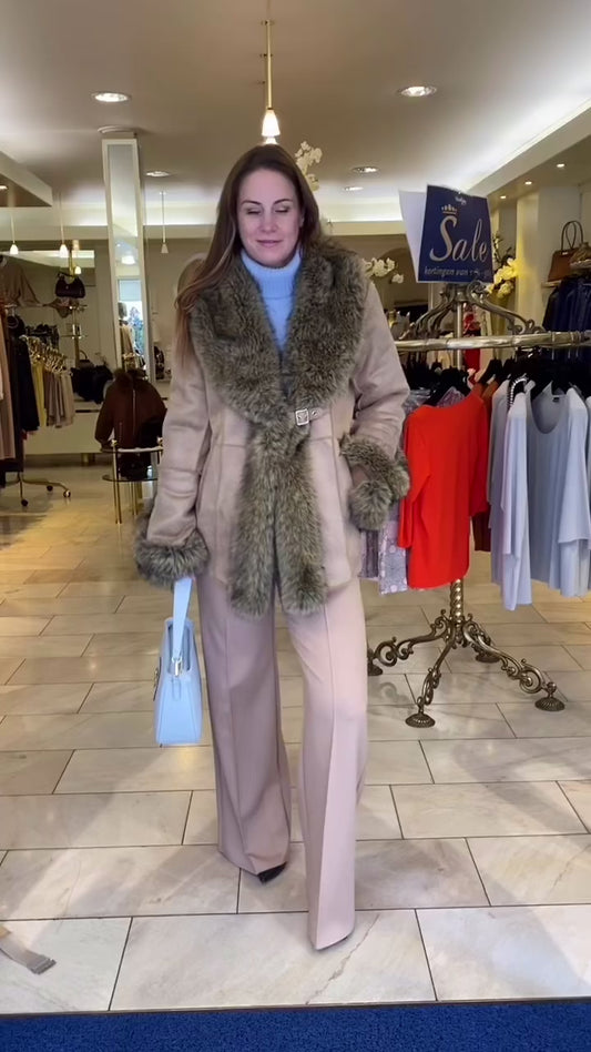 Jas | Bruin/beige  |Pre Gio couture