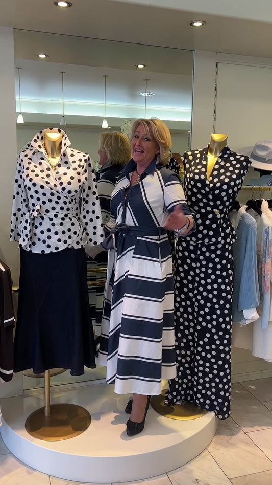 Gestreepte jurk  | Joseph Ribkoff