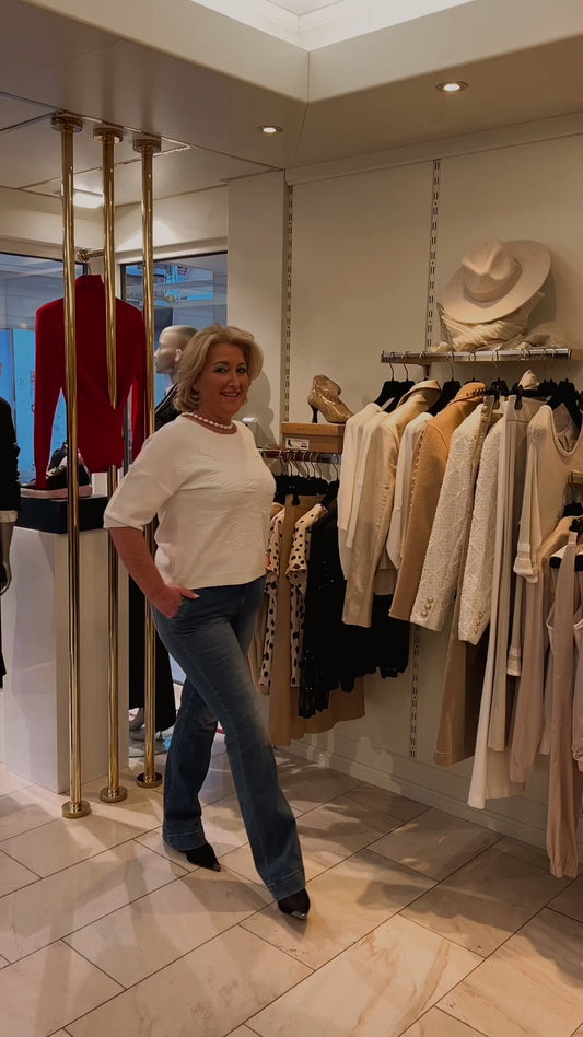 Witte trui met embleem | Leo en Ugo