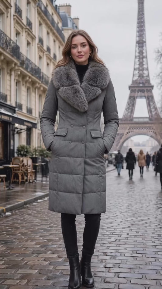 Winterjas Grijs | Pre Gio couture
