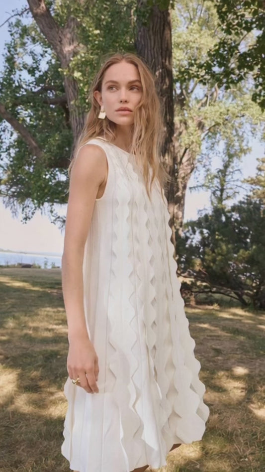 Witte jurk | Met details  | Joseph Ribkoff